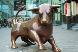 The bronze bull statue, Bullring, Birmingham