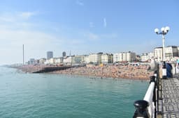 Brighton beach seen from the pier