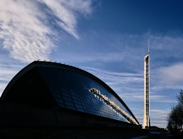 A modern building on the Glasgow waterfront