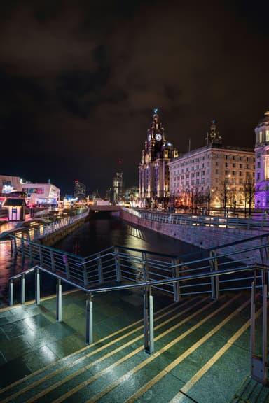 The Royal Liver Building at night, Liverpool