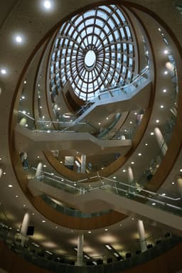 The spiral staircase inside a Liverpool museum