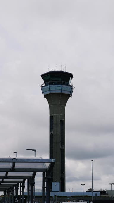The control tower at London Luton Airport