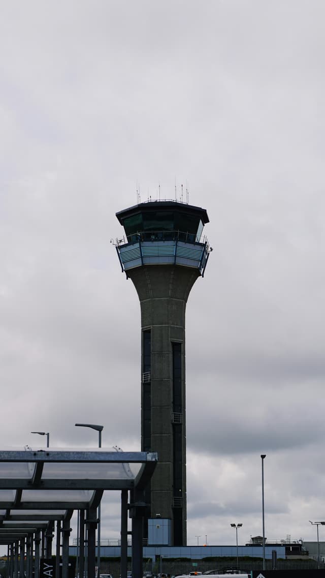 The control tower at London Luton Airport