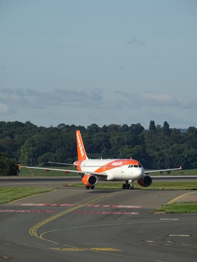 An easyJet flight at London Luton Airport