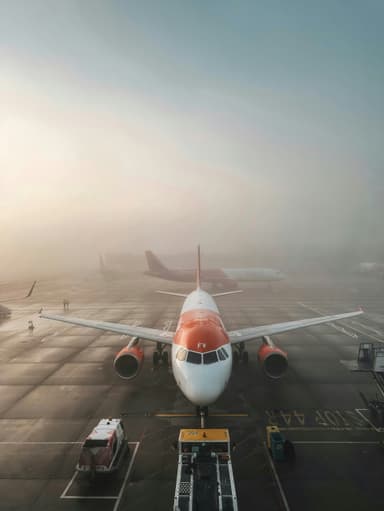 A jetliner on the tarmac at Luton Airport