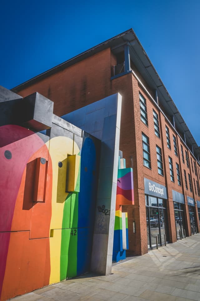 A mural in Manchester's Northern Quarter