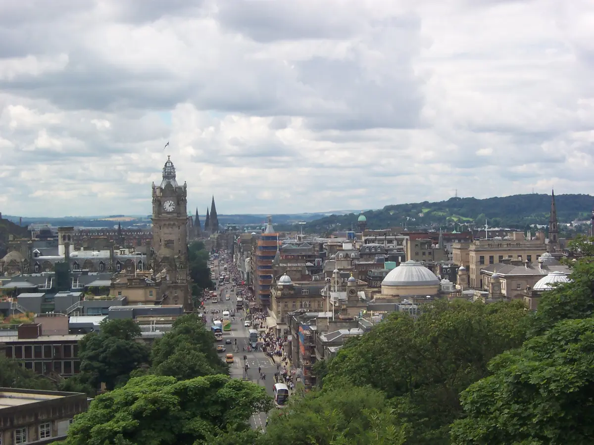 Edinburgh's New Town seen from above