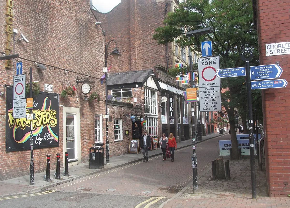 Canal Street in Manchester's Gay Village