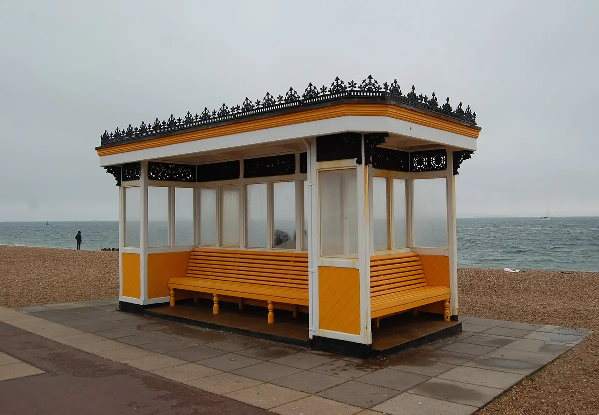 A Victorian shelter on the Southsea seafront