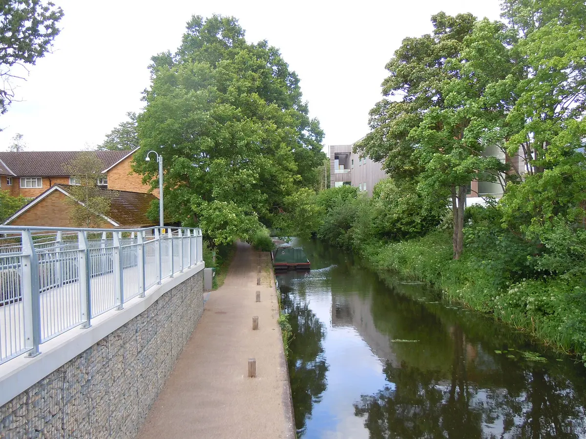 The Basingstoke Canal towpath in Woking